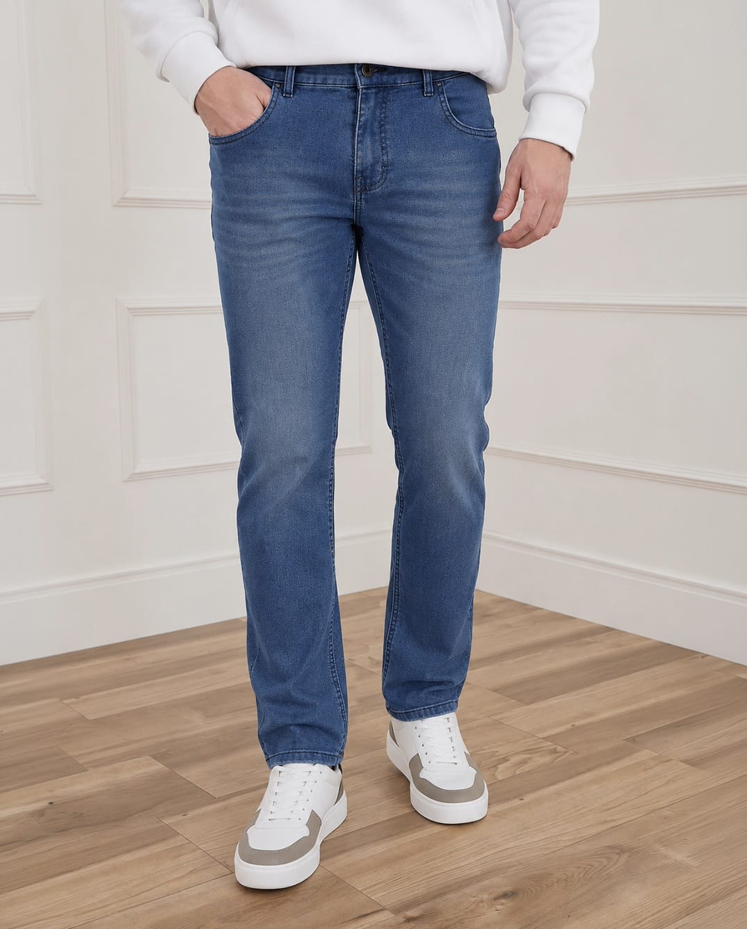Calça Jeans Reta Clássica
