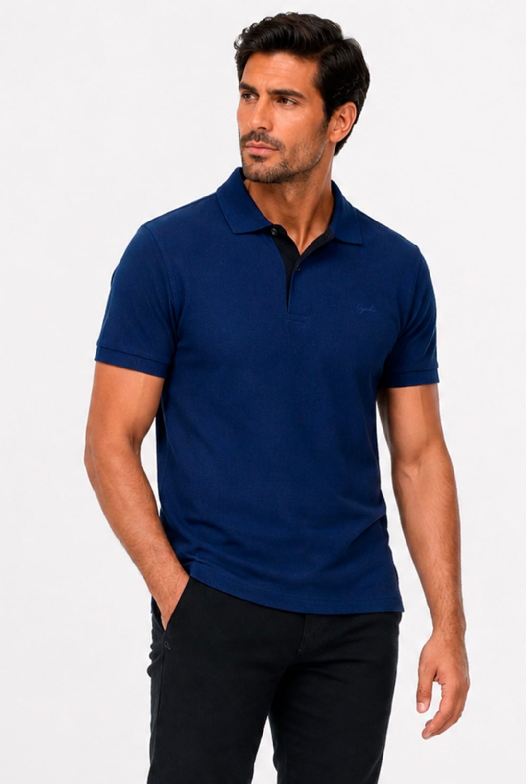 Polo Ogochi Azul Marinho