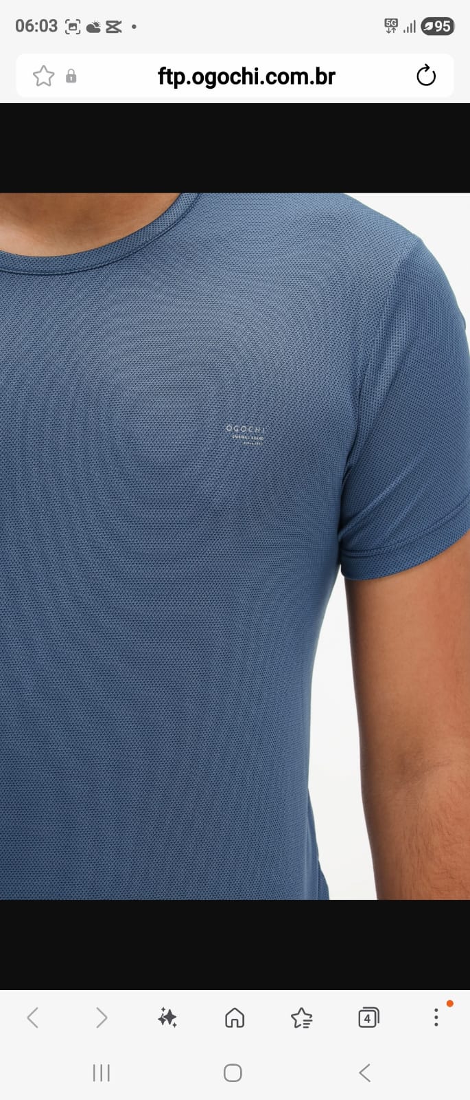 Camisa Dry Fit Azul Jeans
