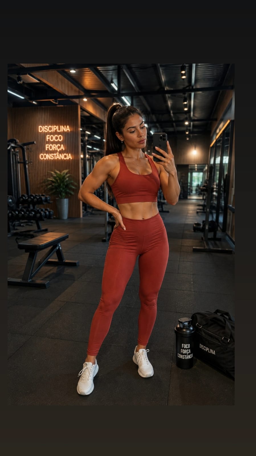 Calça Legging com Bolso — Malha com Proteção UV