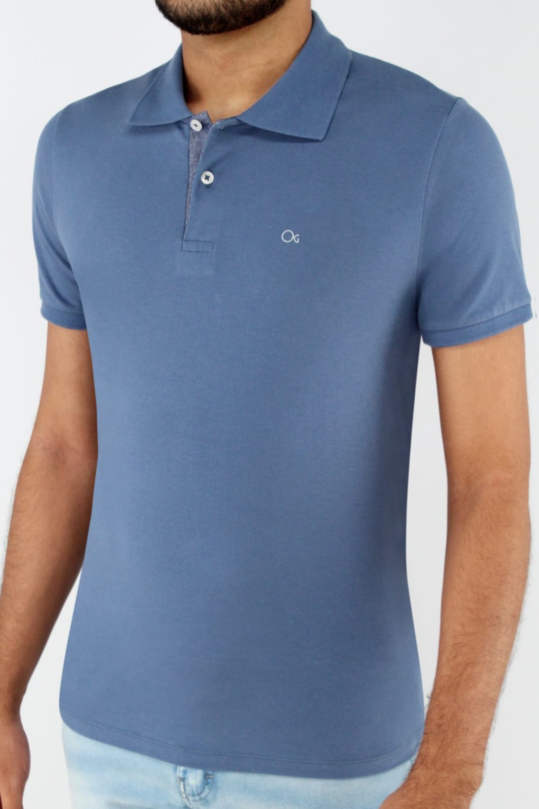 Polo Casual Slim — Azul