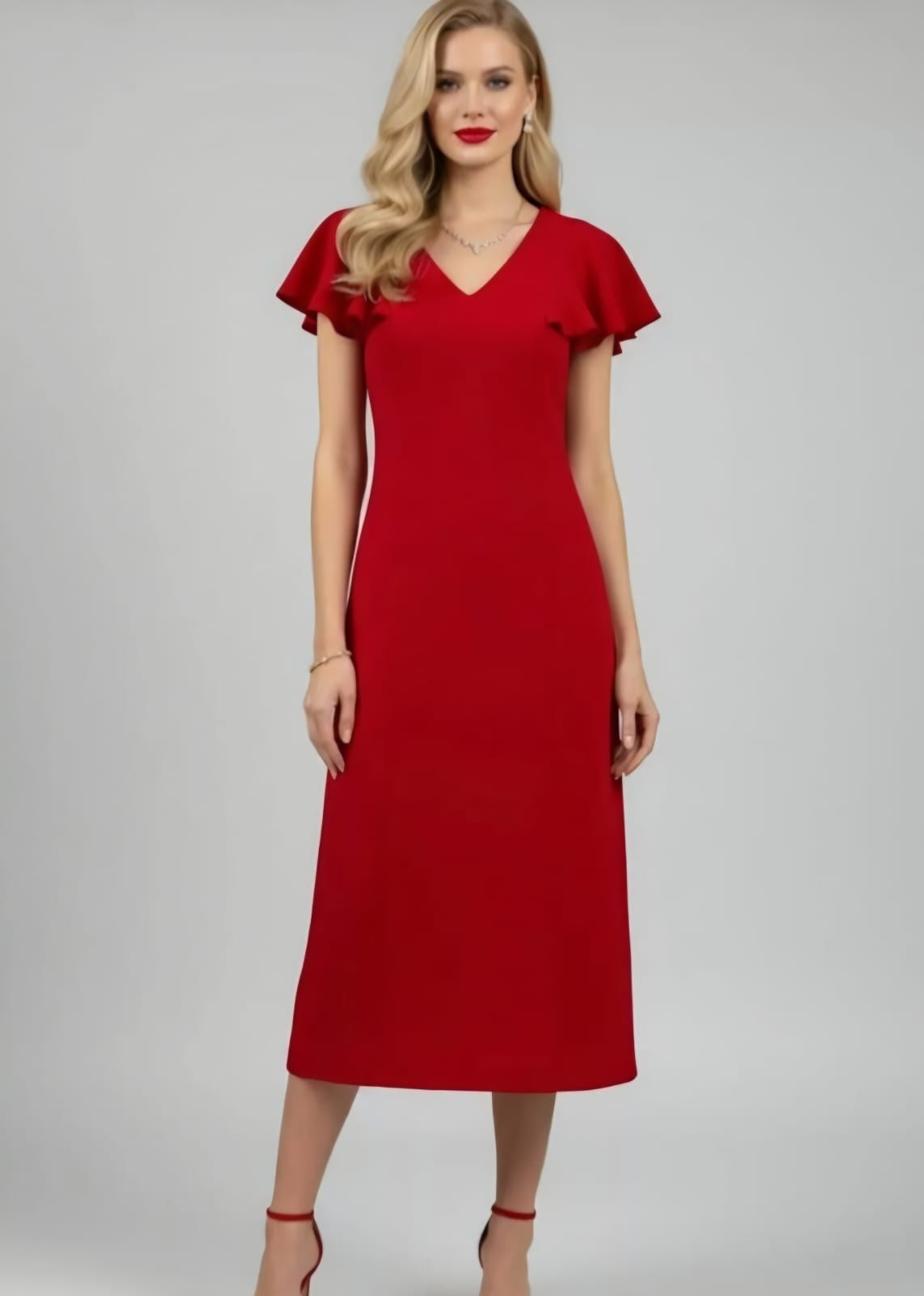 Vestido Det. Babados — Vermelho
