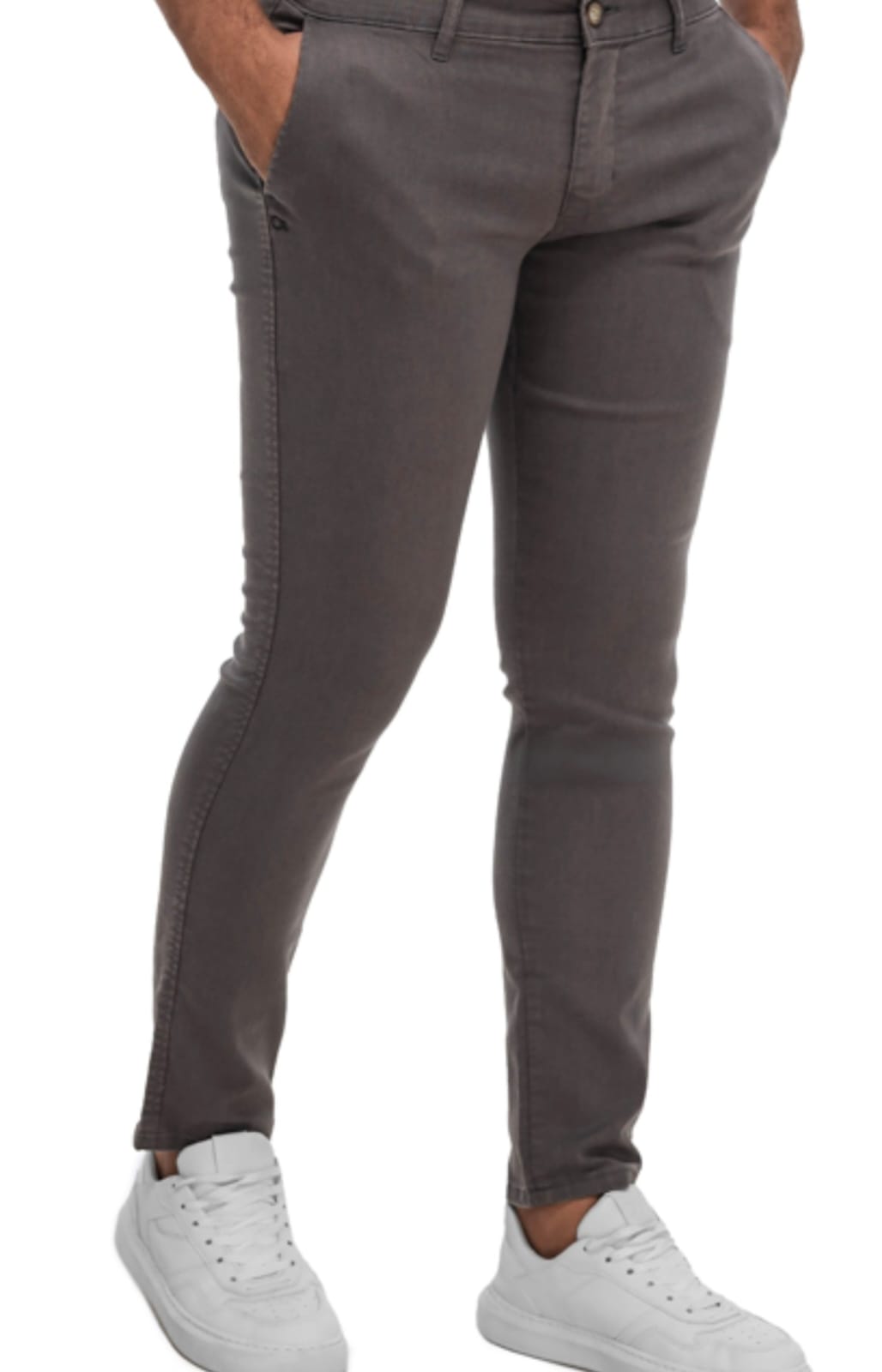 Calça Chino Ogochi Cinza Chumbo