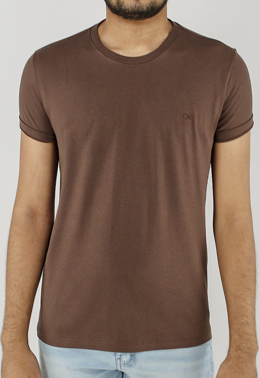 Camiseta Básica 100% Algodão Marrom