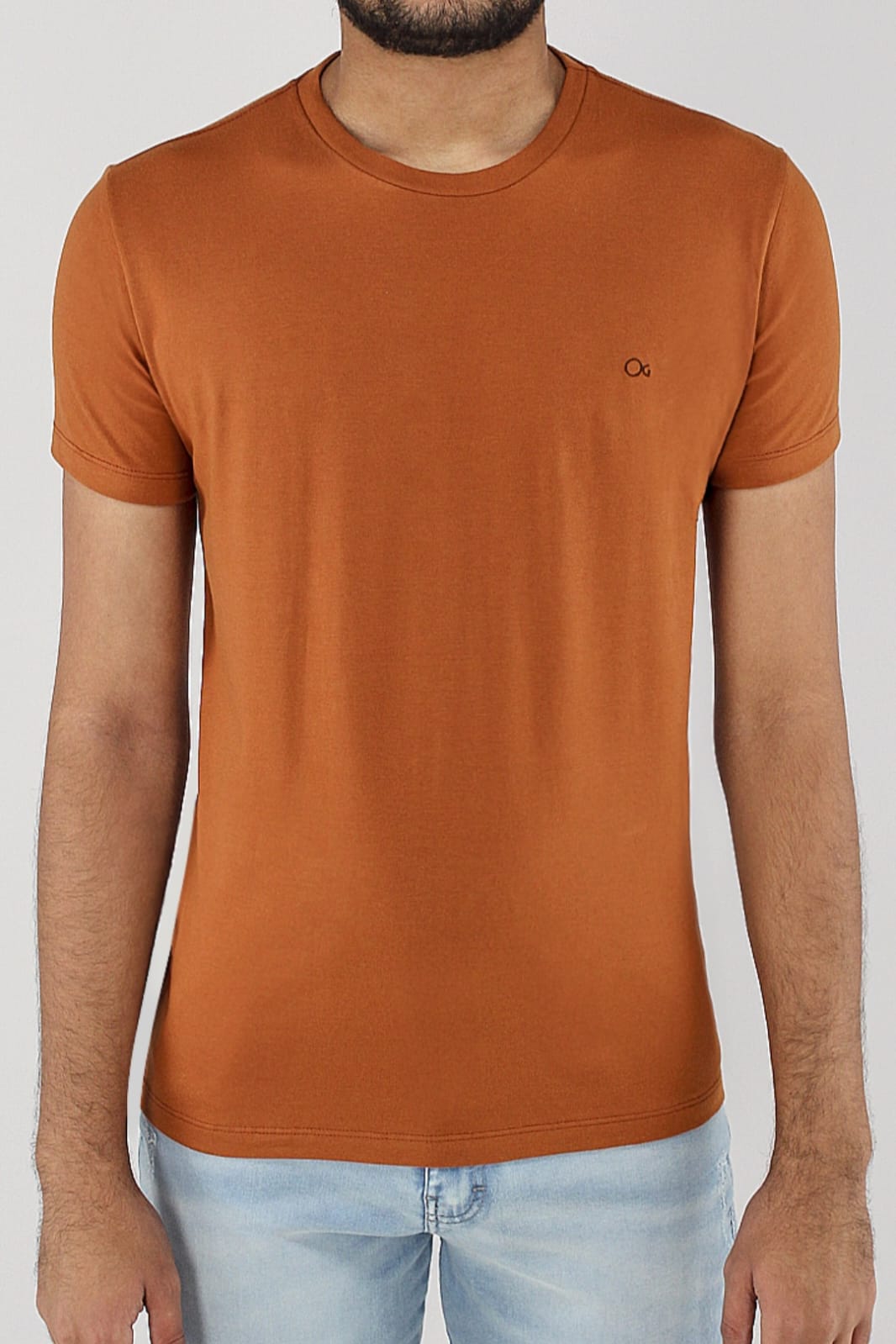 Camiseta Básica 100% Algodão Caramelo